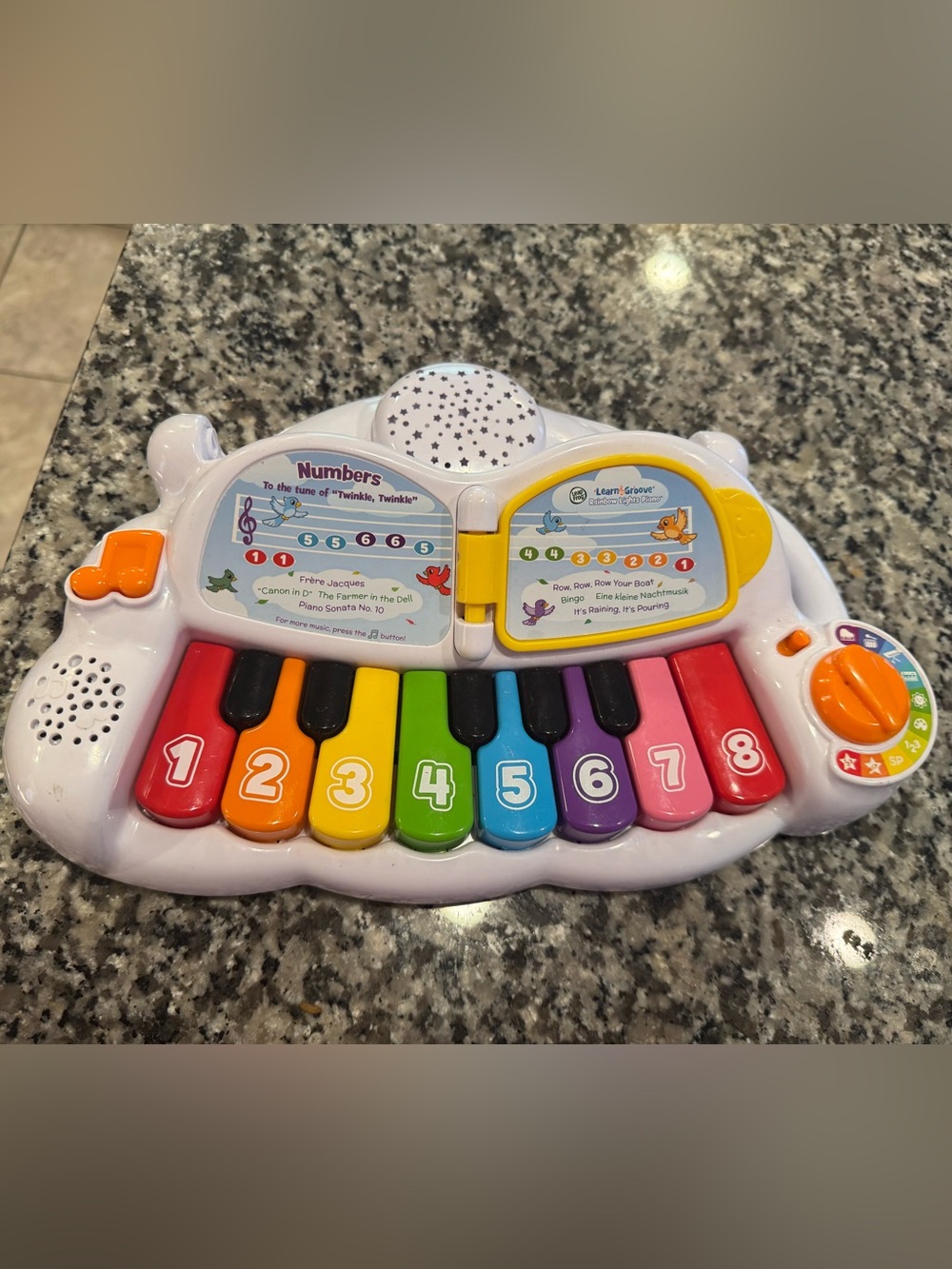 Leapfrog Colorful Number Piano Toy for Kids - White with Rainbow Keys